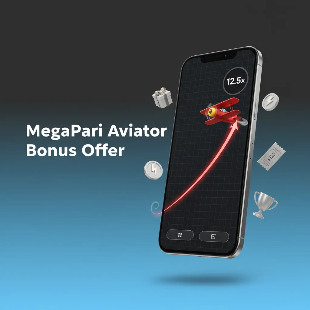 MegaPari Aviator bonus banner: 100% match up to ₹40,000 on first deposit; min ₹100; casino use incl. Aviator.
