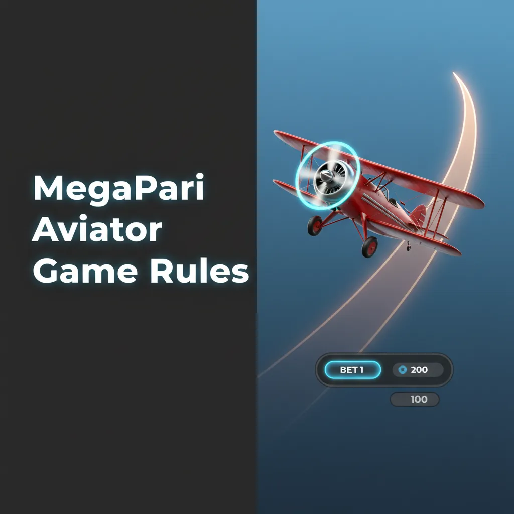 MegaPari Aviator rules: multiplier rises, round may end anytime; cash out manual/auto; two bets; min 10 BDT; demo mode.