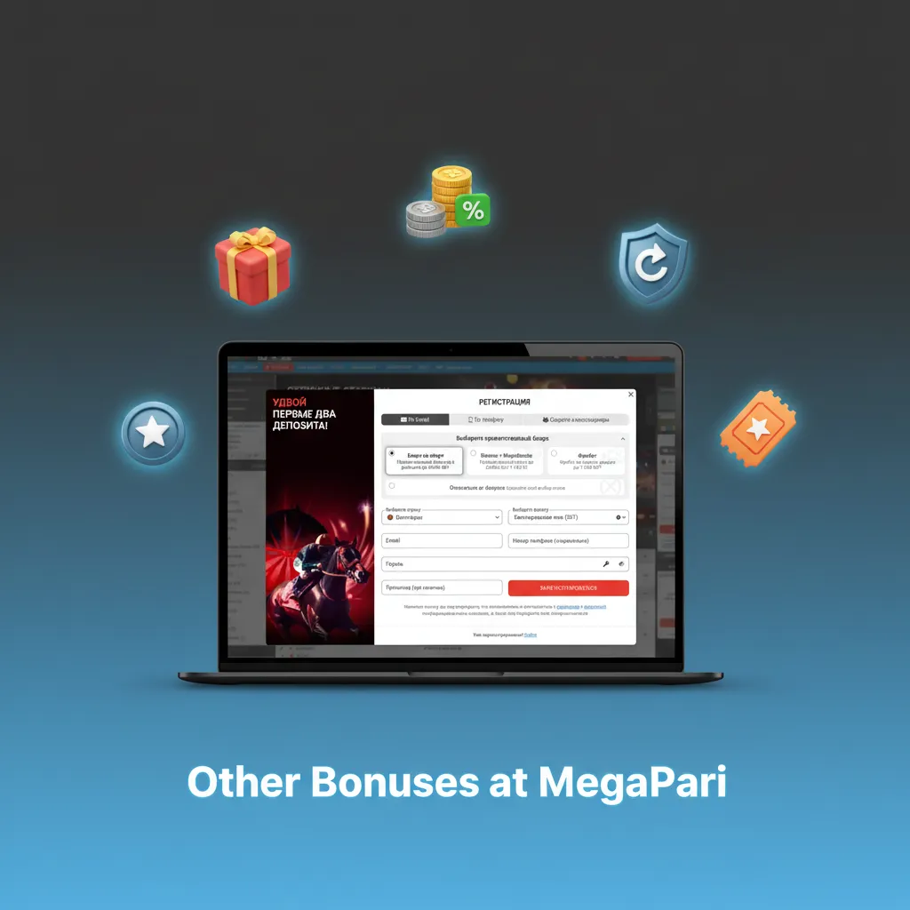 MegaPari bonuses: sports accumulator boost, free bets, cashback, casino welcome/reload, weekly reload offers.