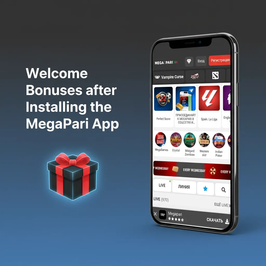 MegaPari app: 100% welcome bonus up to 20,000 BDT on first deposit. Sports or Casino choice. 18+.