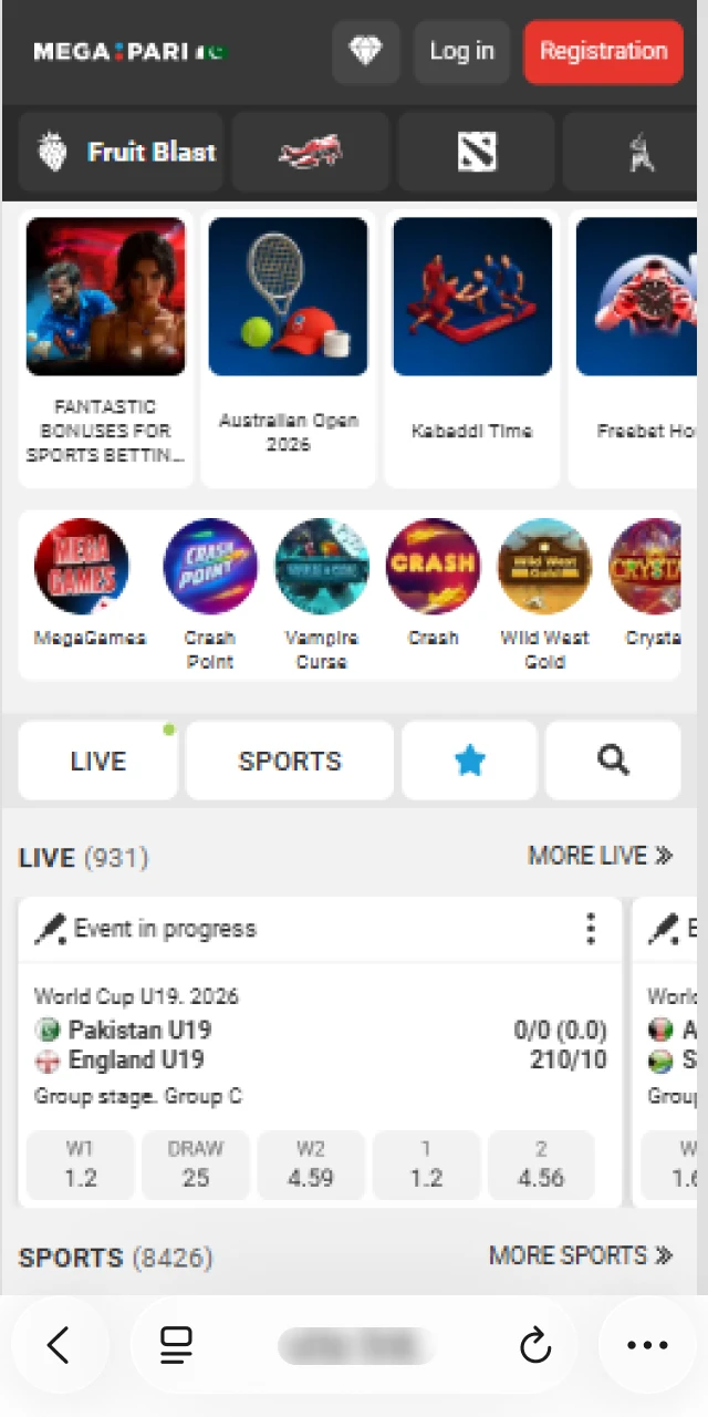 Click the MegaPari iOS download button to start the installation on iPhone.