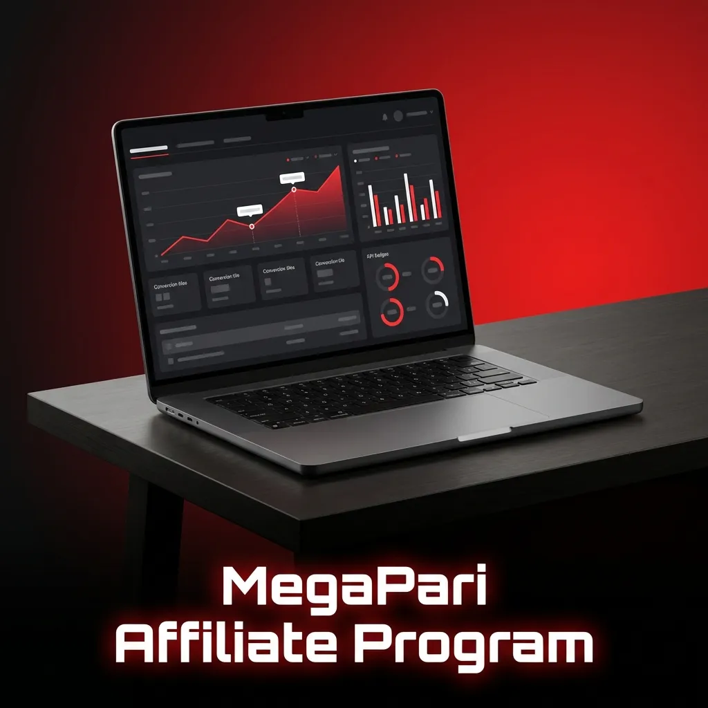 MegaPari Affiliate Program banner: promote, earn commissions; assets, tracking, payouts, manager support in Pakistan.