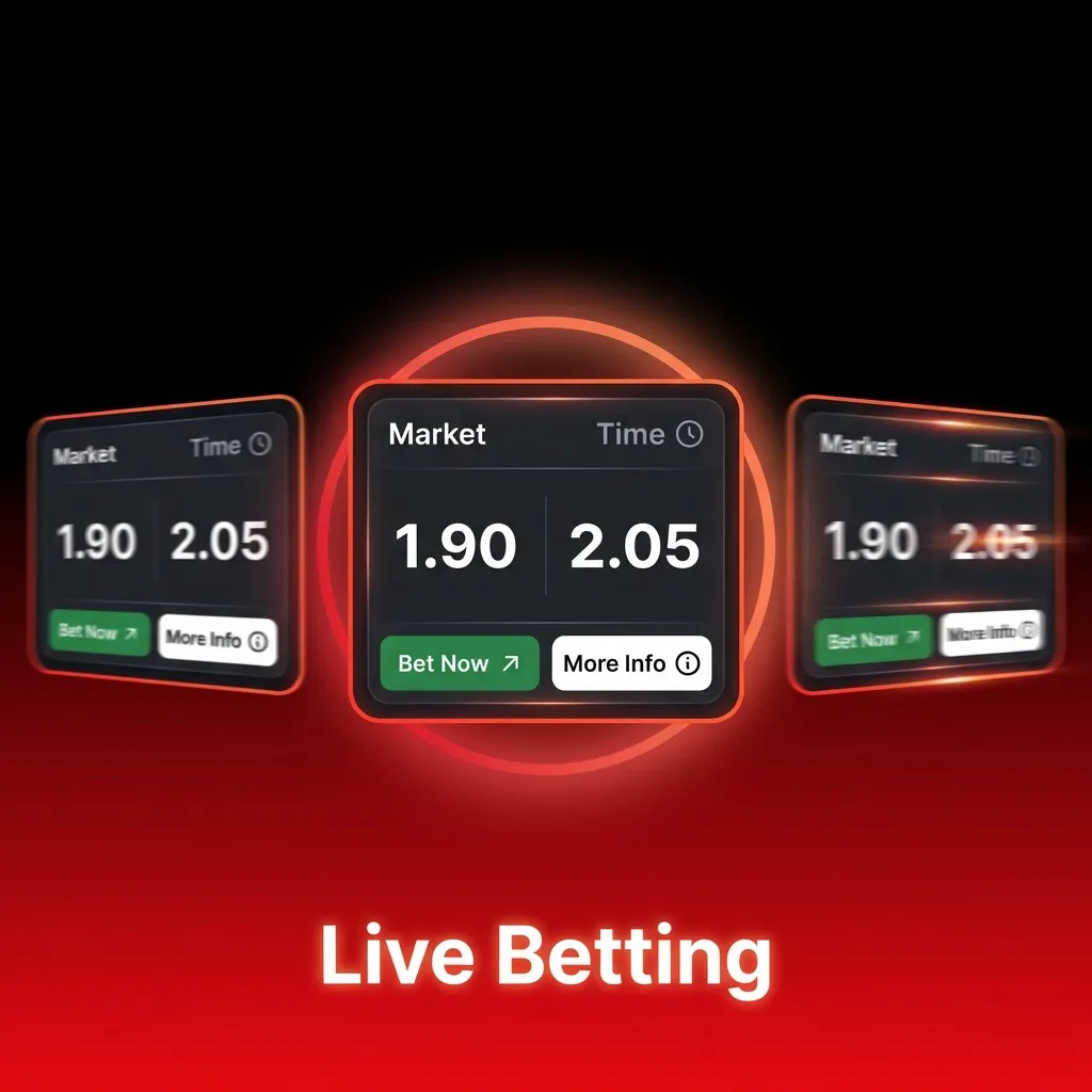 Live betting UI with in‑play odds for cricket, football, tennis, kabaddi; quick markets, partial cash out, real‑time stats.