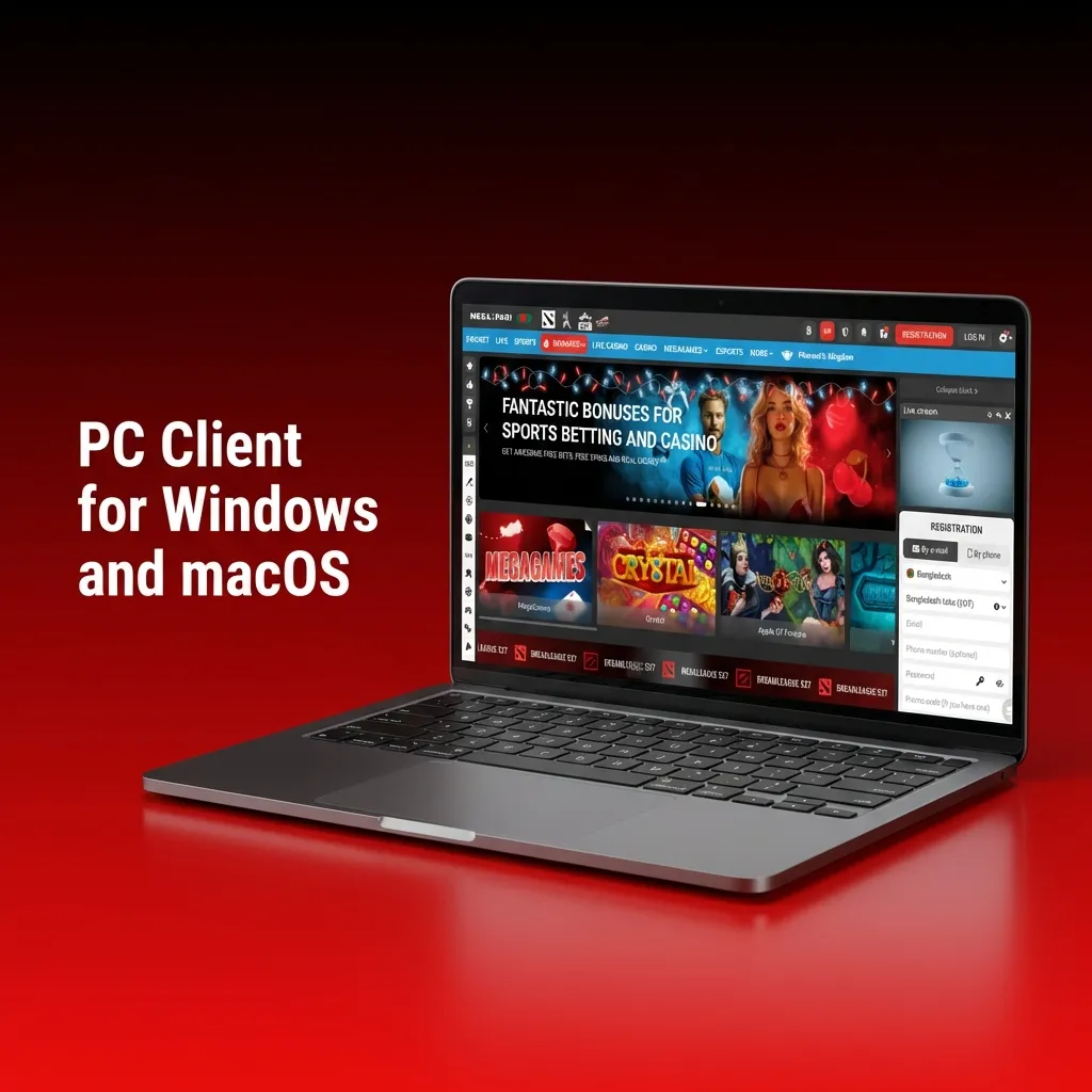 No PC client required: bet and play casino on the official site via Windows or macOS browsers.