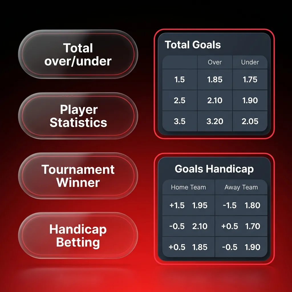 Types of bets: Single (one pick), Express (multi, all win), System (combos; some losses allowed).