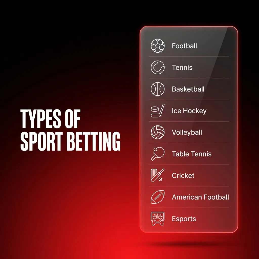 Sports betting: cricket, football, kabaddi, tennis.