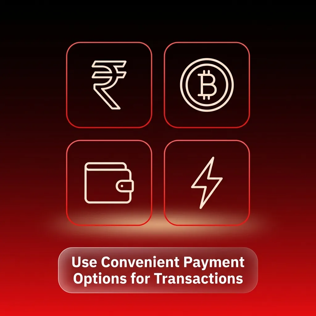 Secure INR payment options: Jeton, AstroPay, MuchBetter, NetWallet, Perfect Money, BTC, ETH, LTC, USDT, XRP