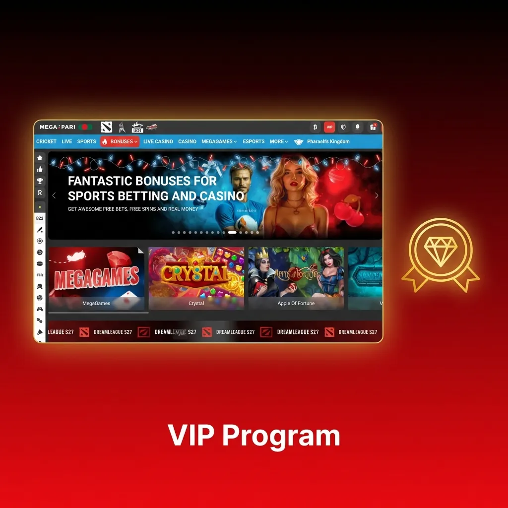 VIP Program: tiered loyalty earns points on bets/spins; higher tiers add cashback, better rates, priority support, VIP perks