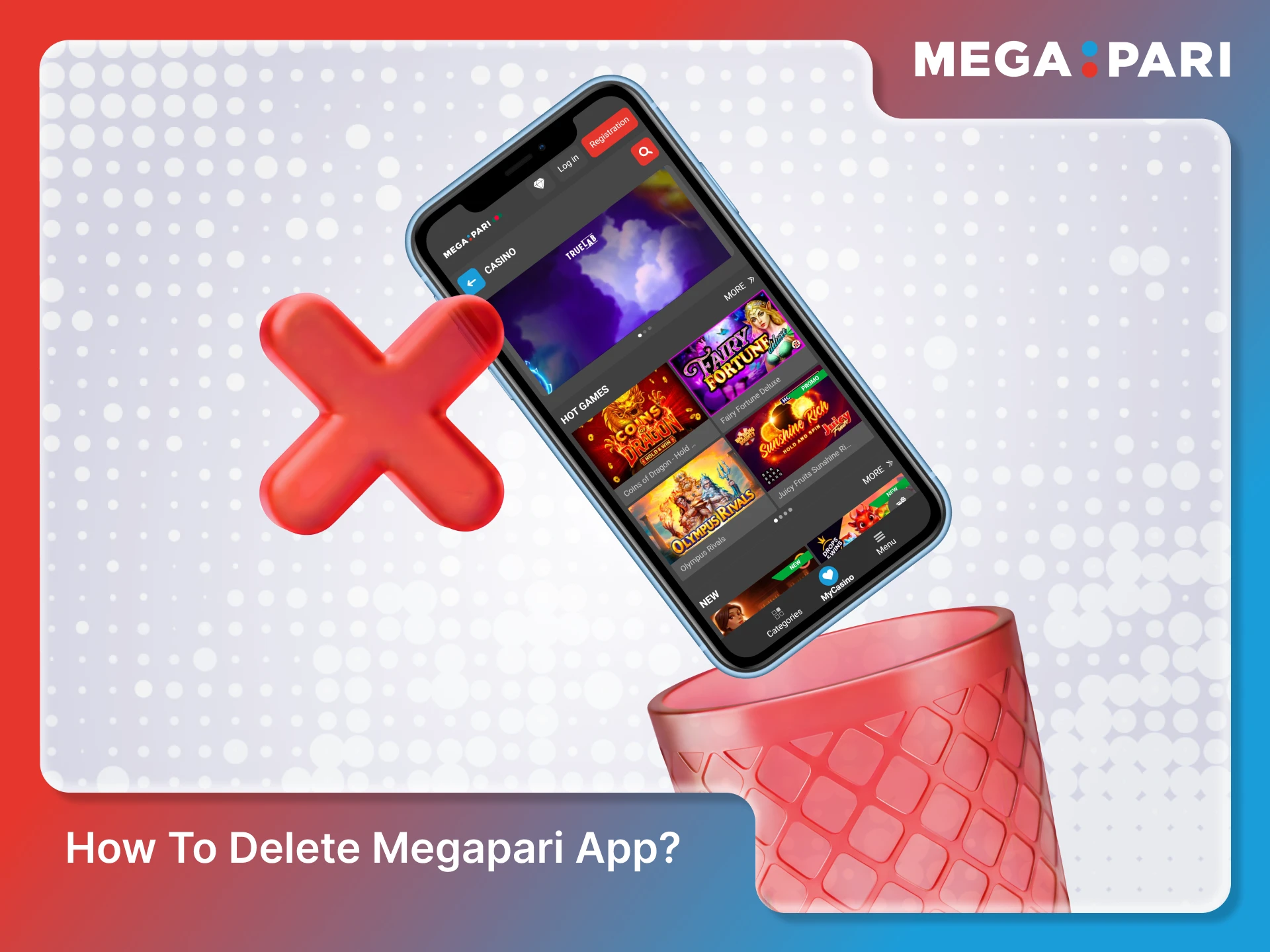 Follow the steps to delete the Megapari App if necessary.