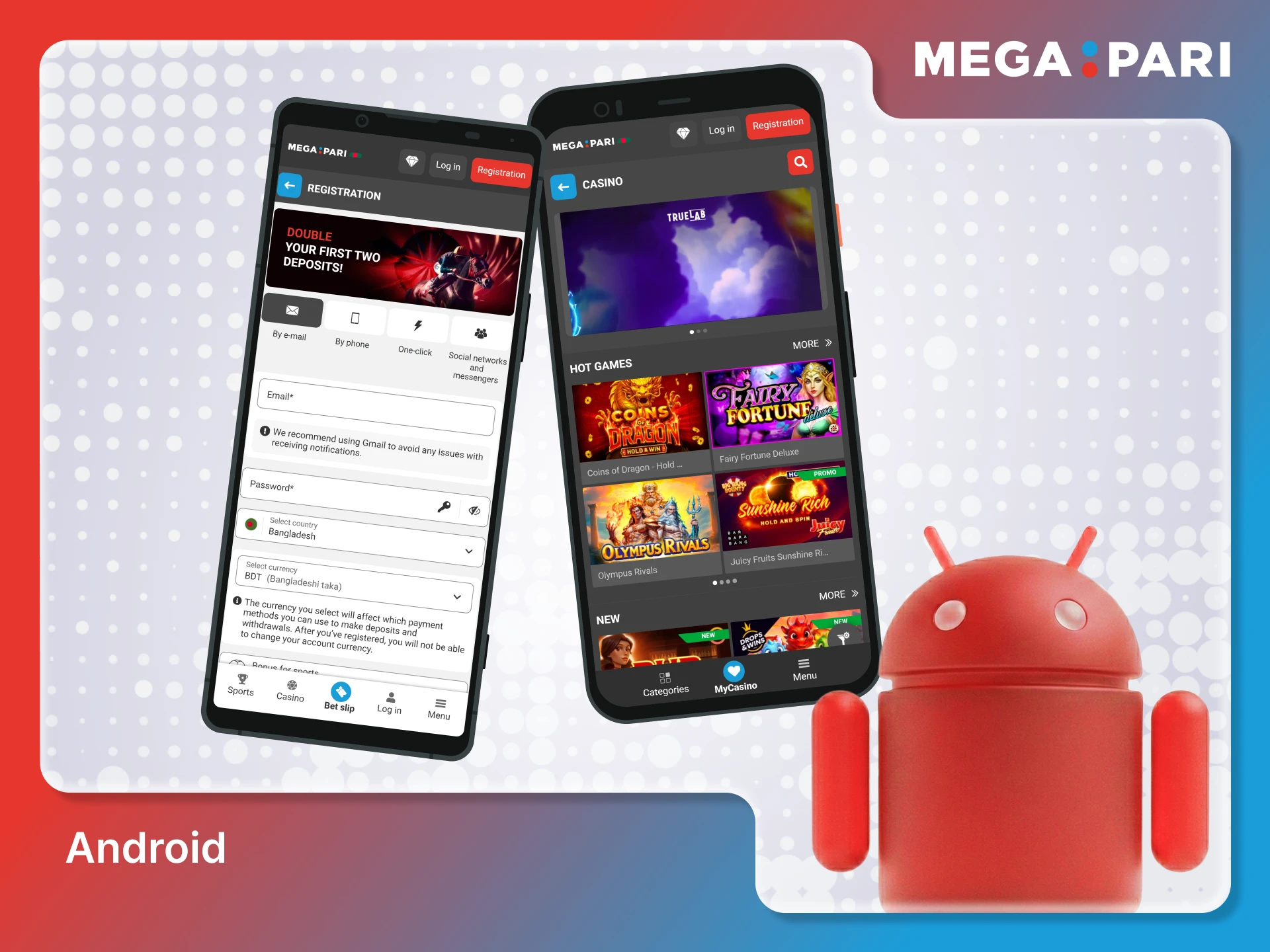 Download the Megapari Android app for mobile betting in Bangladesh.