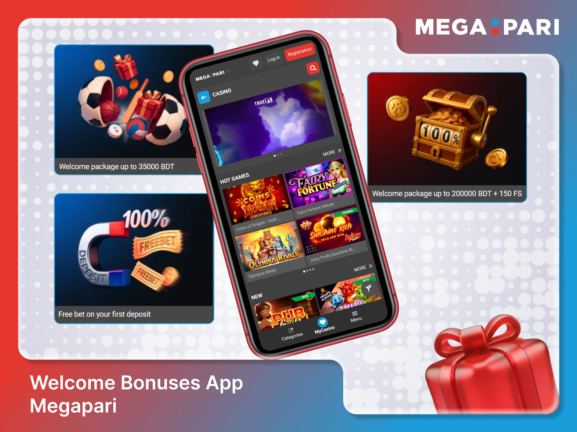 Activate your Megapari App Welcome Bonuses to start betting in Bangladesh.