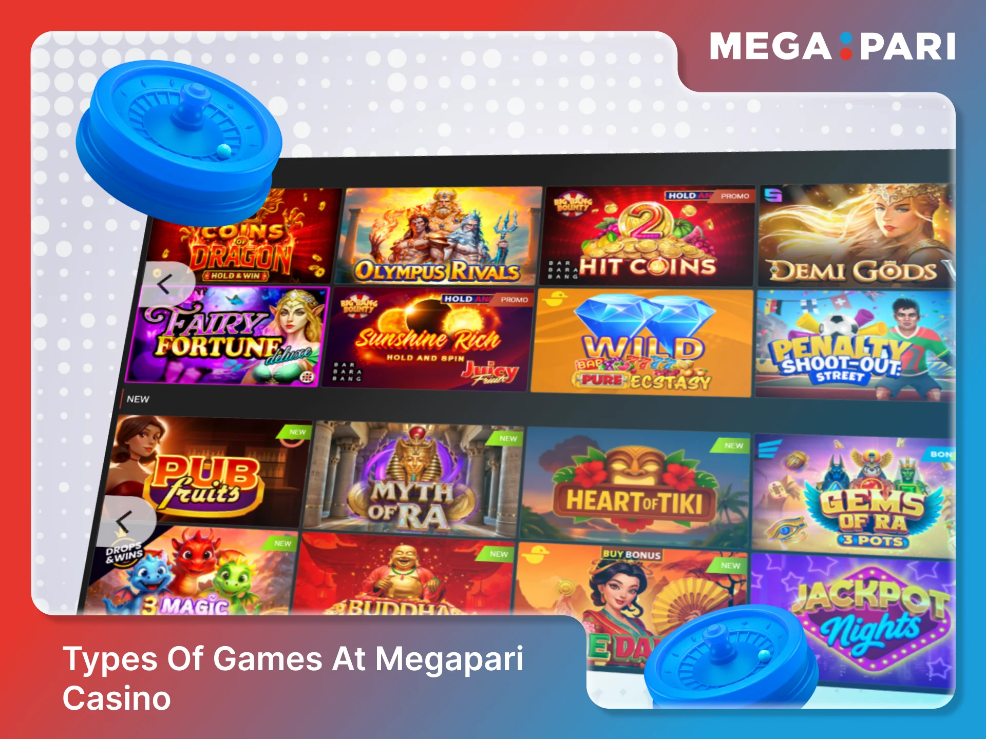 Discover diverse categories of Megapari casino online games for every player.