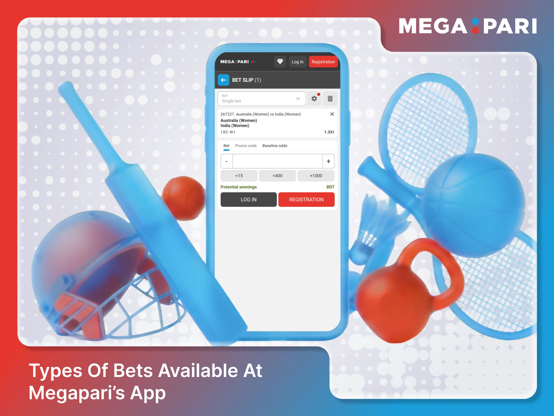 Choose various Megapari App bet types for better winning chances.