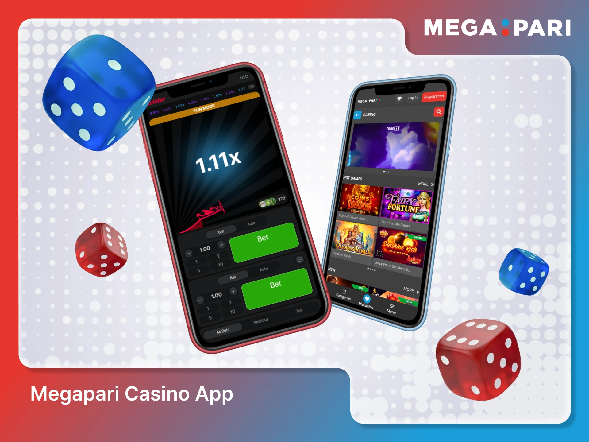 Play top casino games within the dedicated Megapari App interface.
