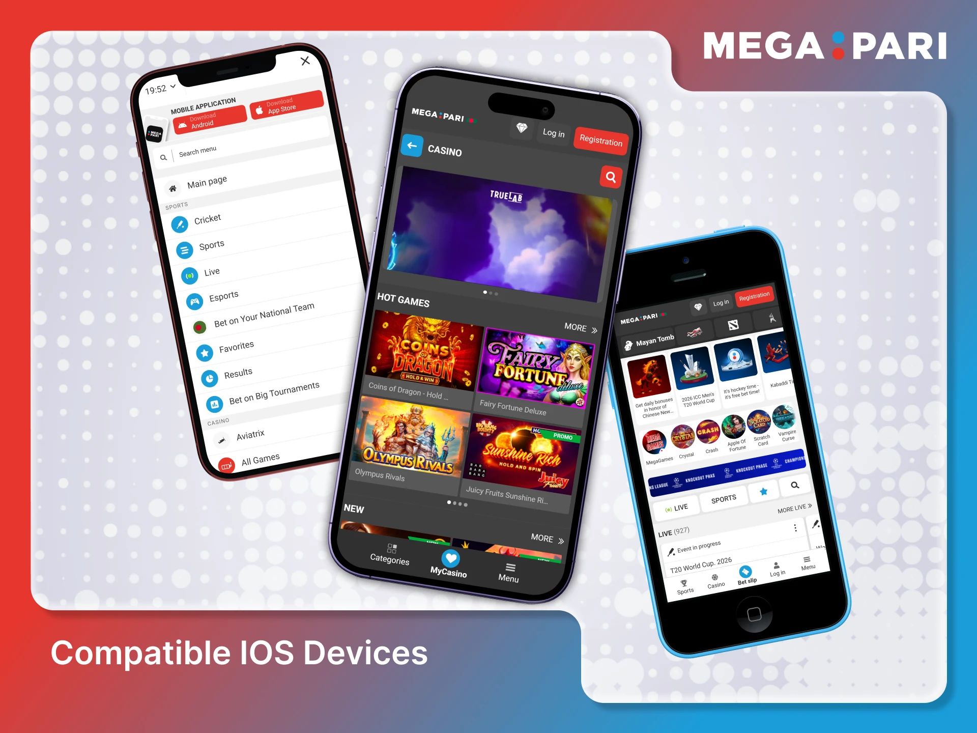 Verify your iPhone model against the Megapari App system requirements.