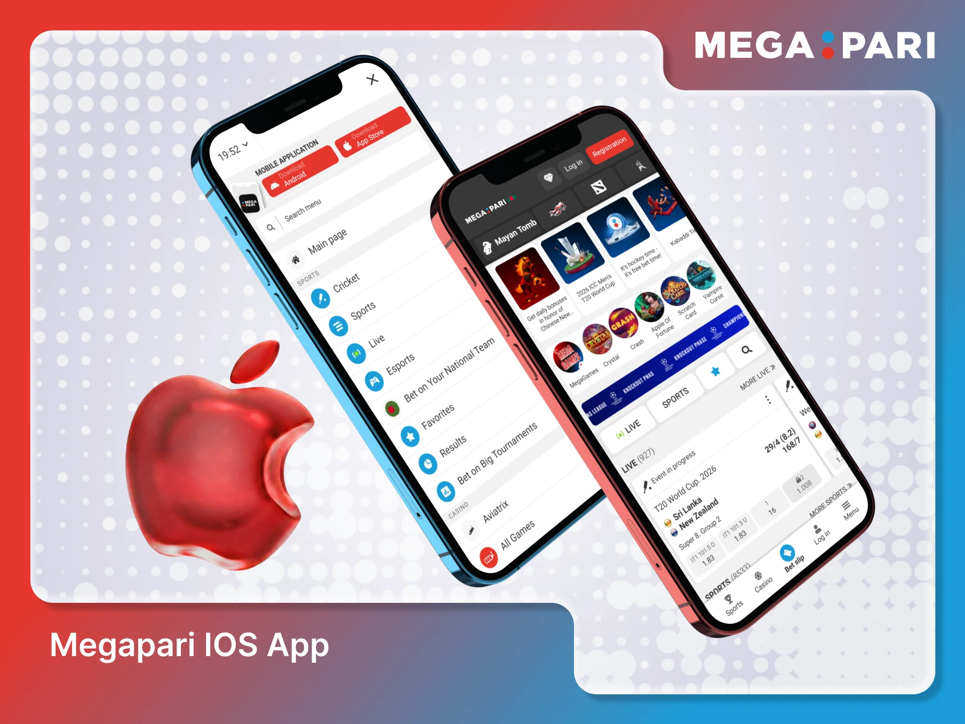 Download the Megapari App for iOS to start your mobile betting.