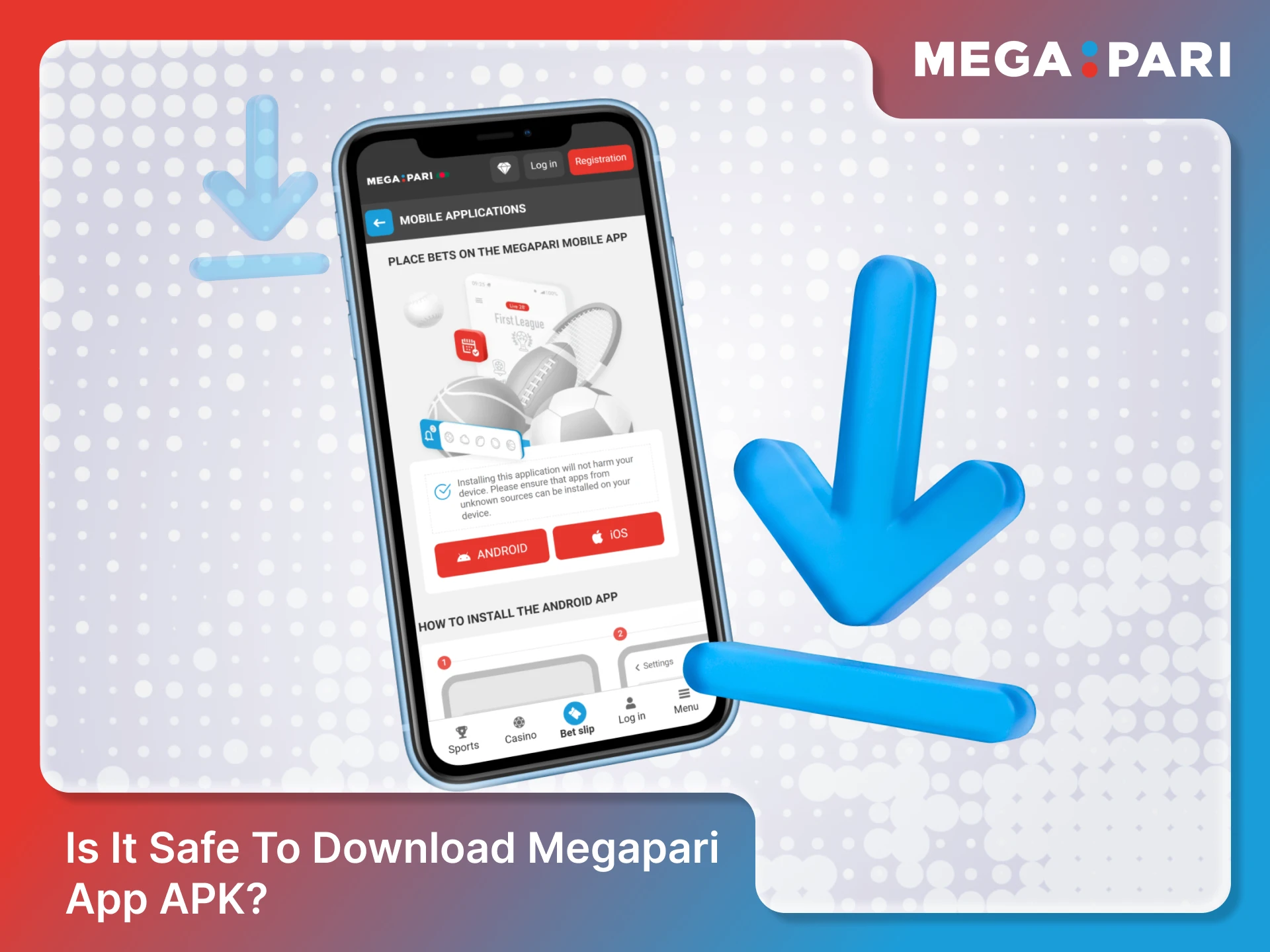 Download the safe Megapari App APK to ensure a secure connection.