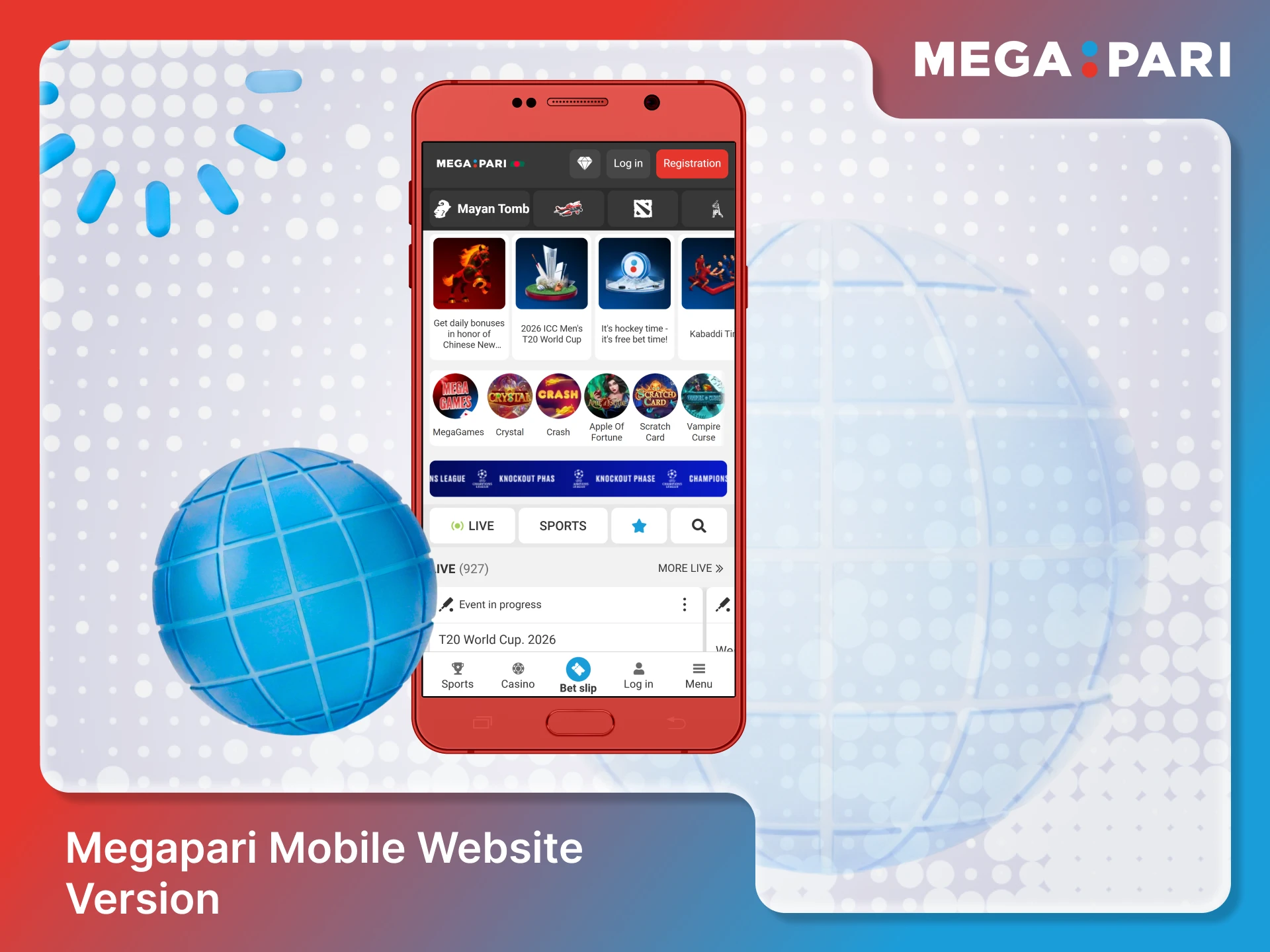 Switch to the Megapari App mobile website for easy browser access.