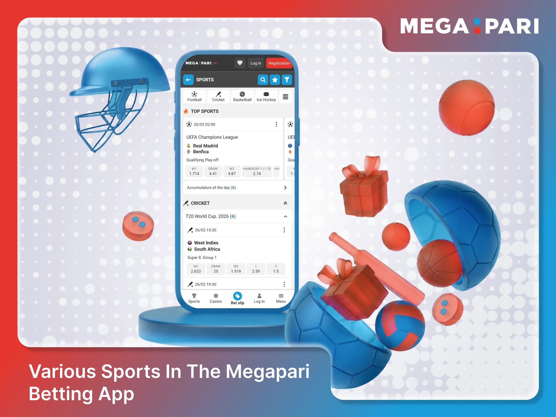 Bet on sports events using the Official Megapari App today.