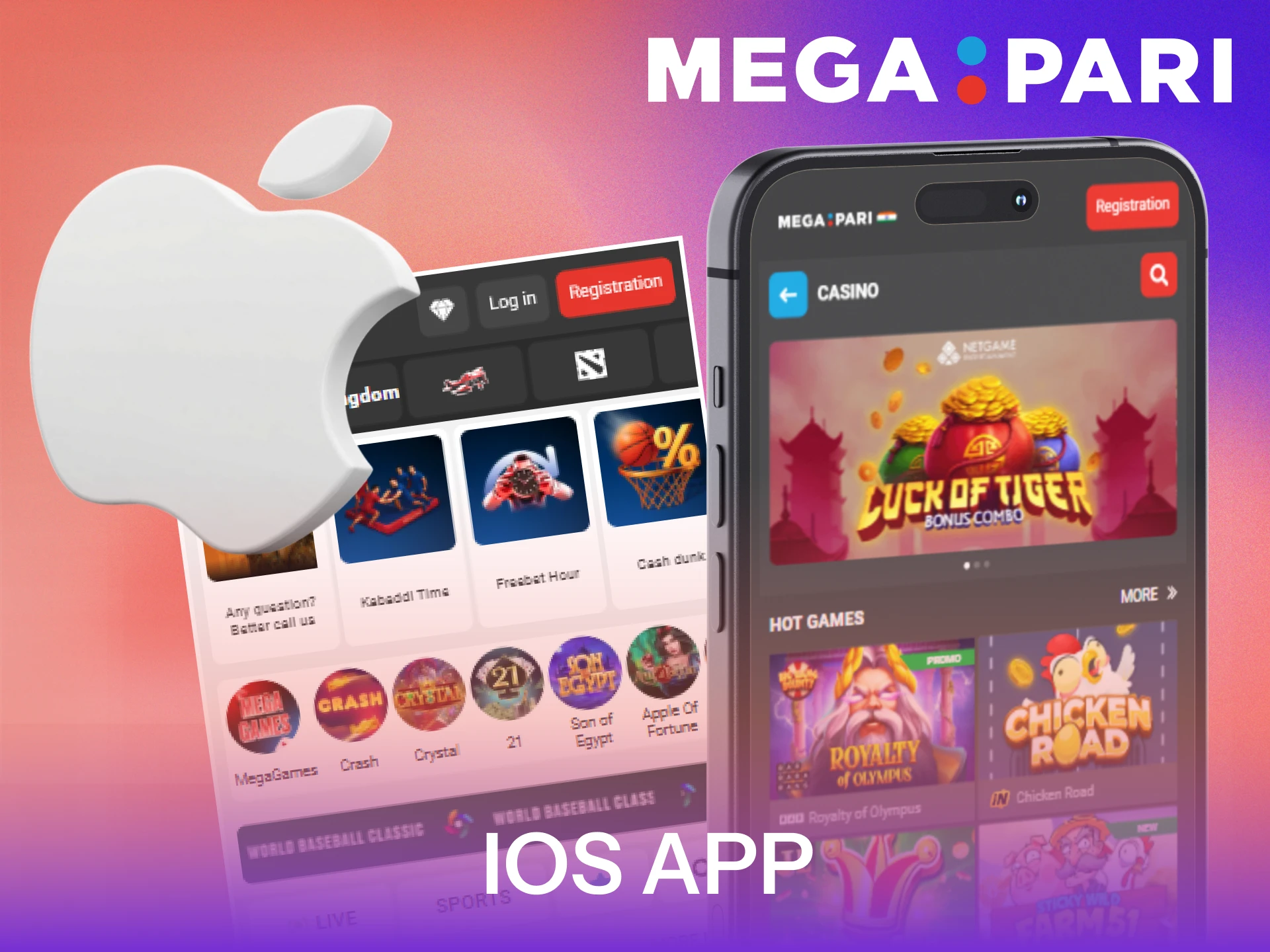Install the official MegaPari iOS App to start betting on sports.