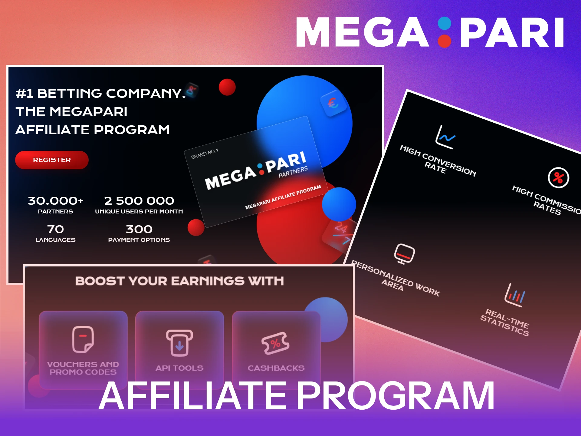 Earn commissions by joining the official MegaPari affiliate program.