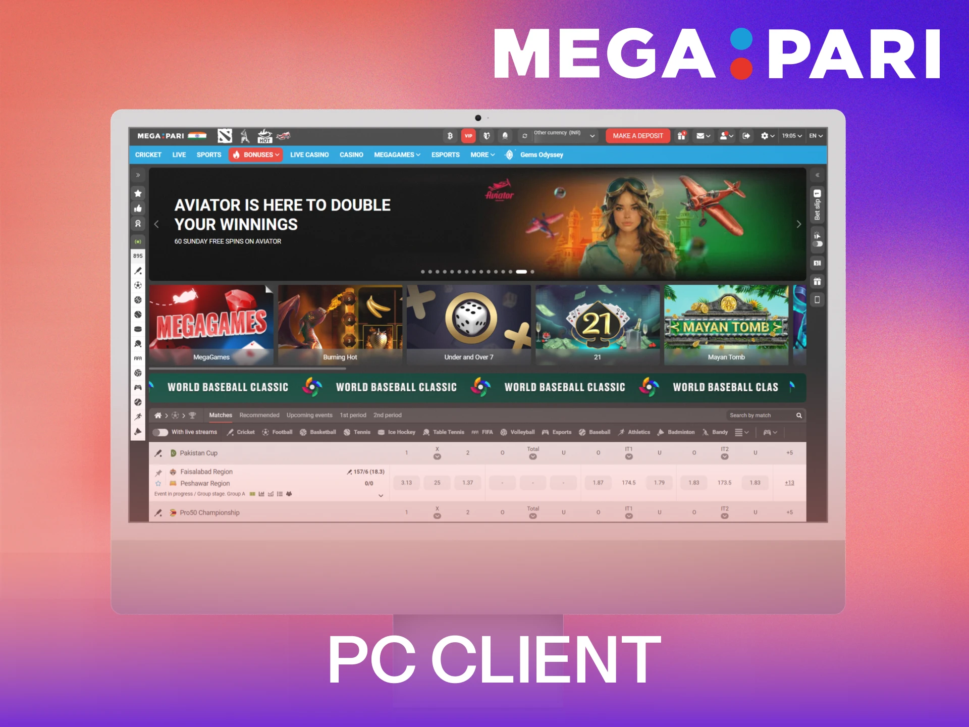 Download the MegaPari PC client for Windows or macOS systems.