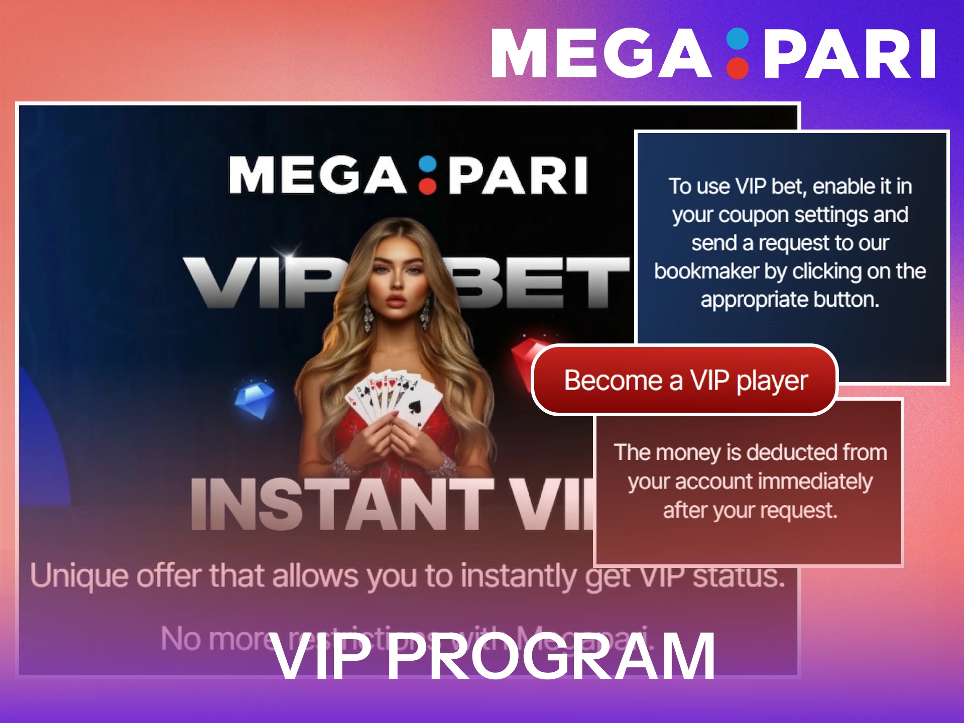 Join the exclusive MegaPari VIP program for special rewards.