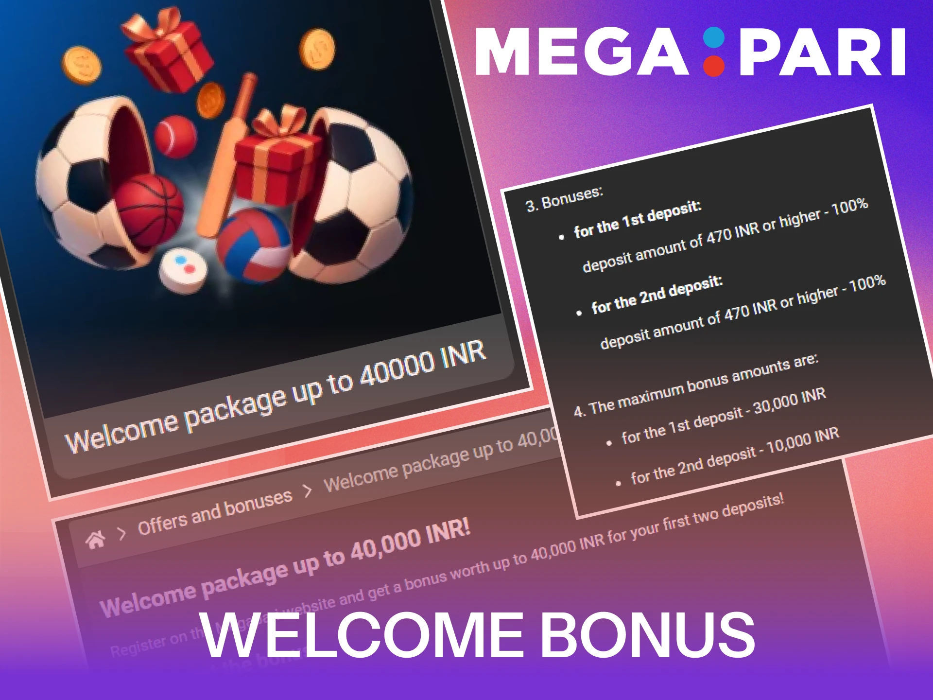 Claim a generous welcome bonus for MegaPari cricket betting now.