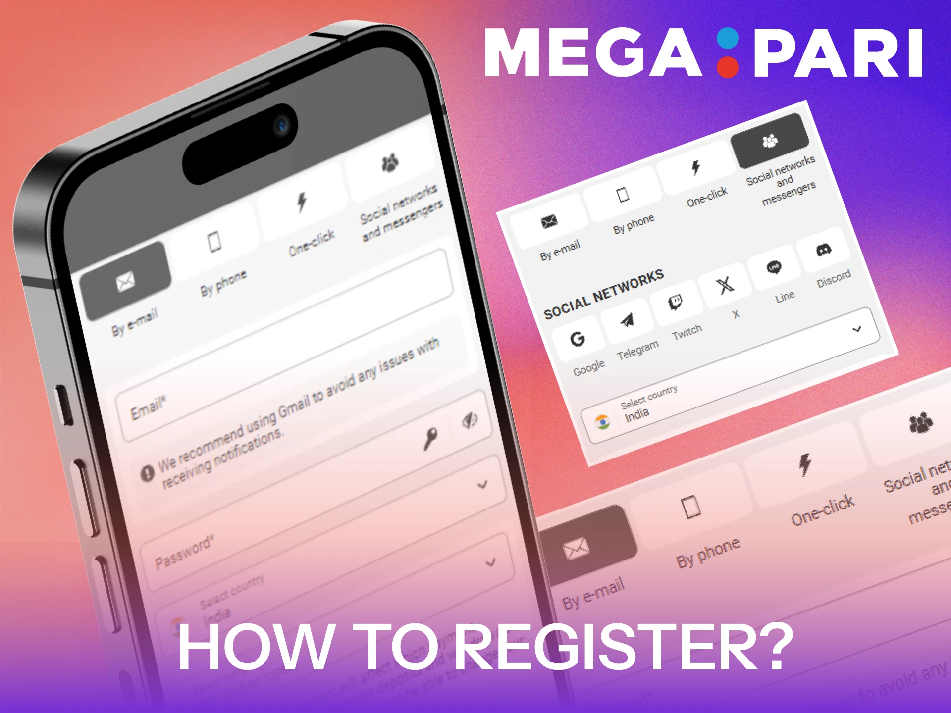 Start the registration to create an account in MegaPari App.