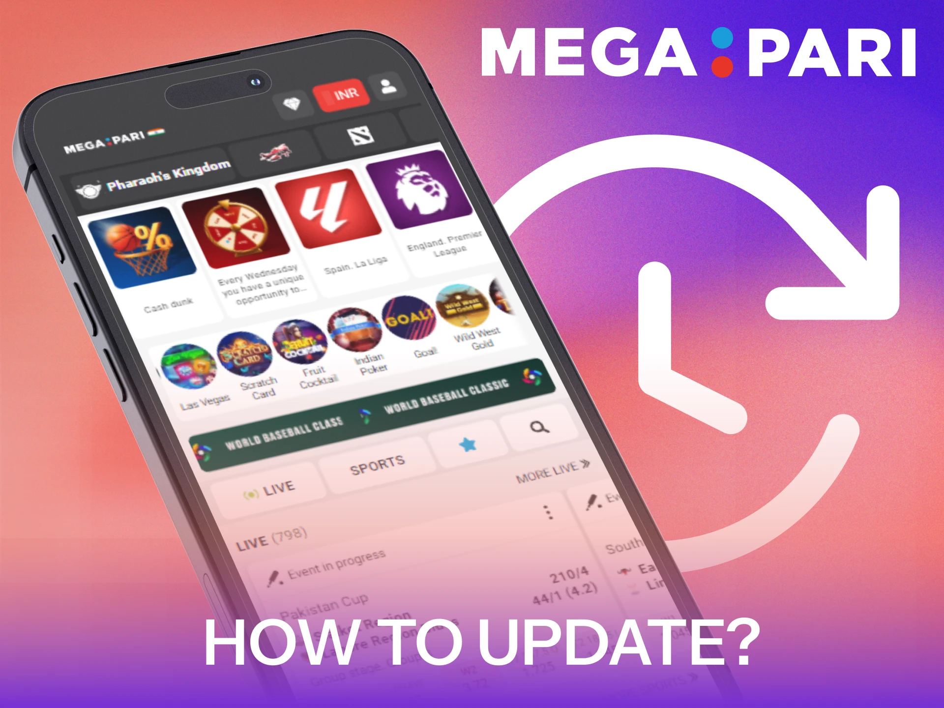Update the MegaPari App to the latest version for better stability.