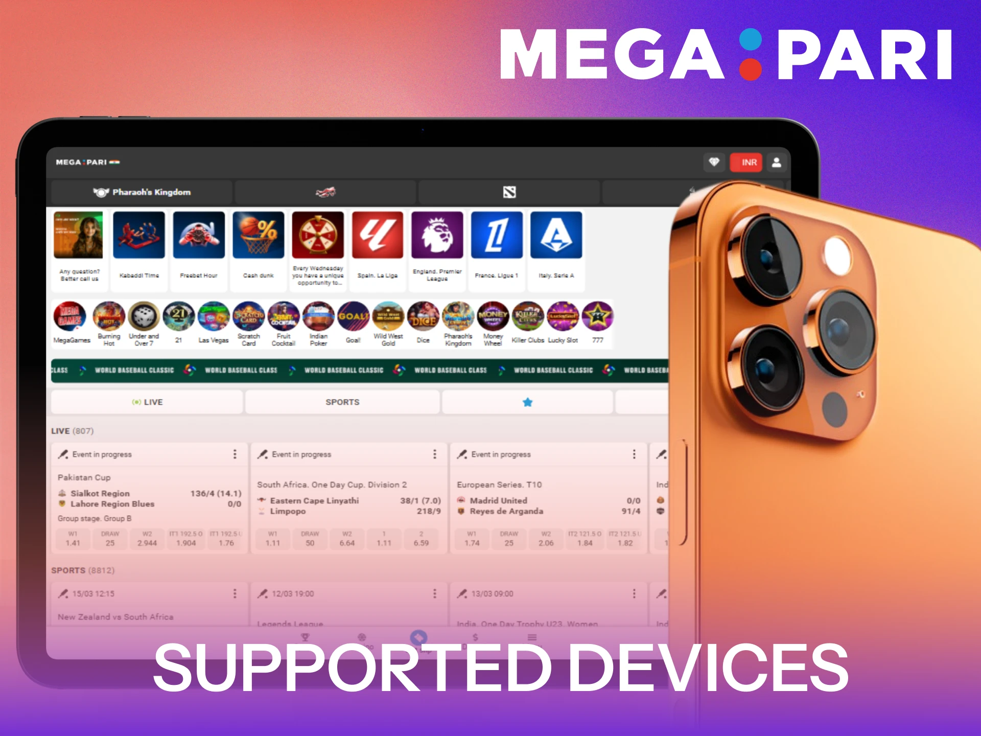 Check the list of supported iOS devices to run MegaPari App.