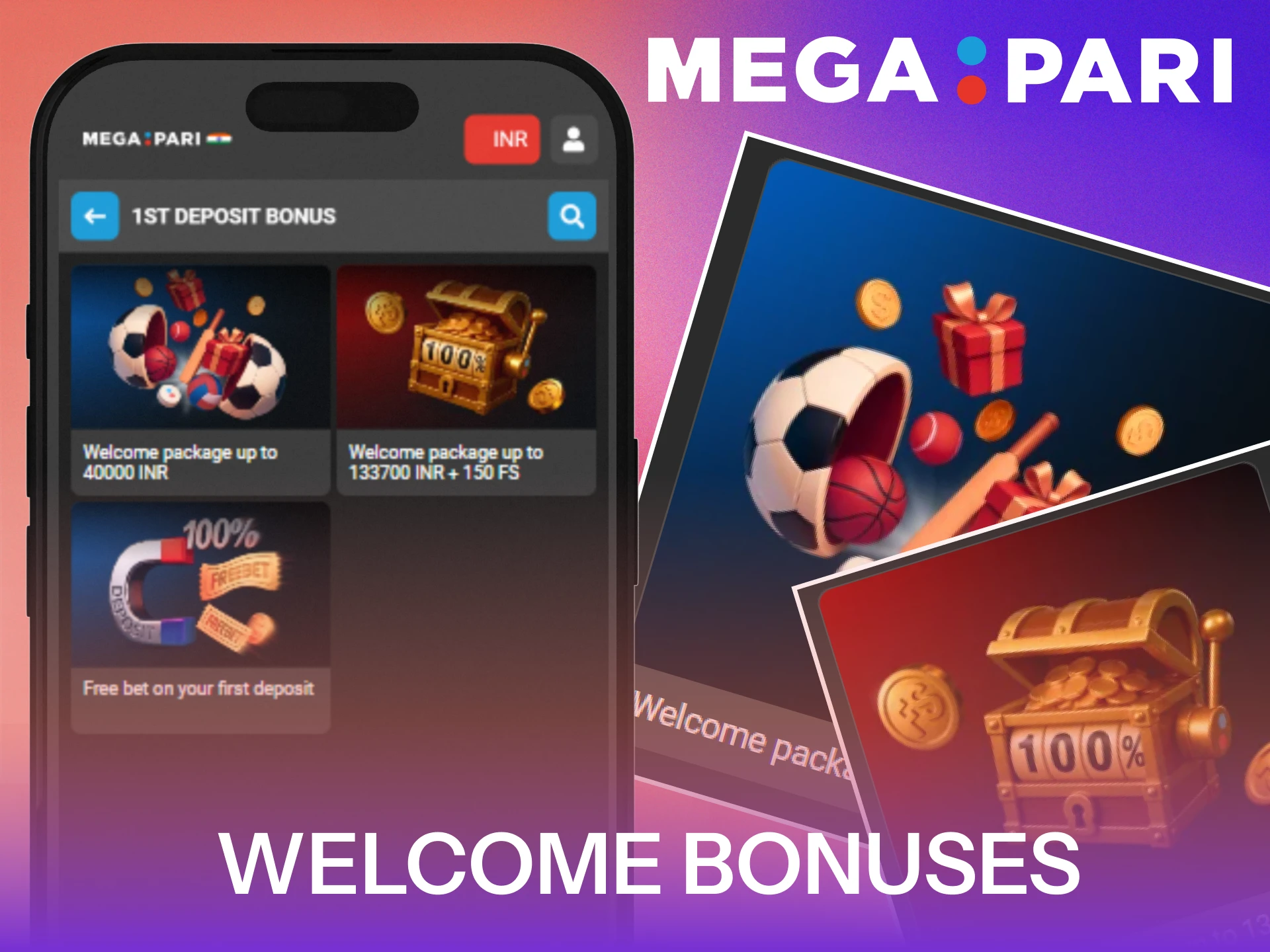 Claim exclusive welcome bonuses after installing the official MegaPari App.