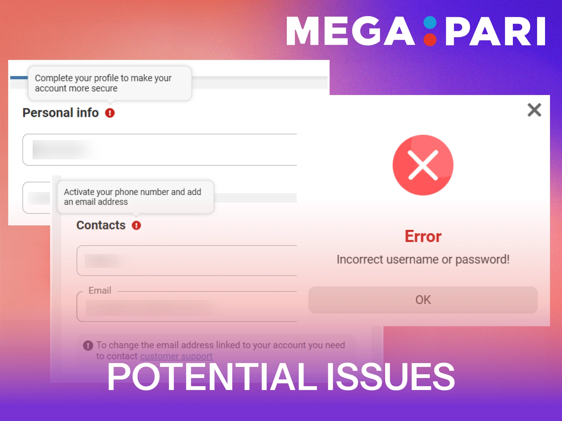 Solve potential issues during the MegaPari App registration in India.