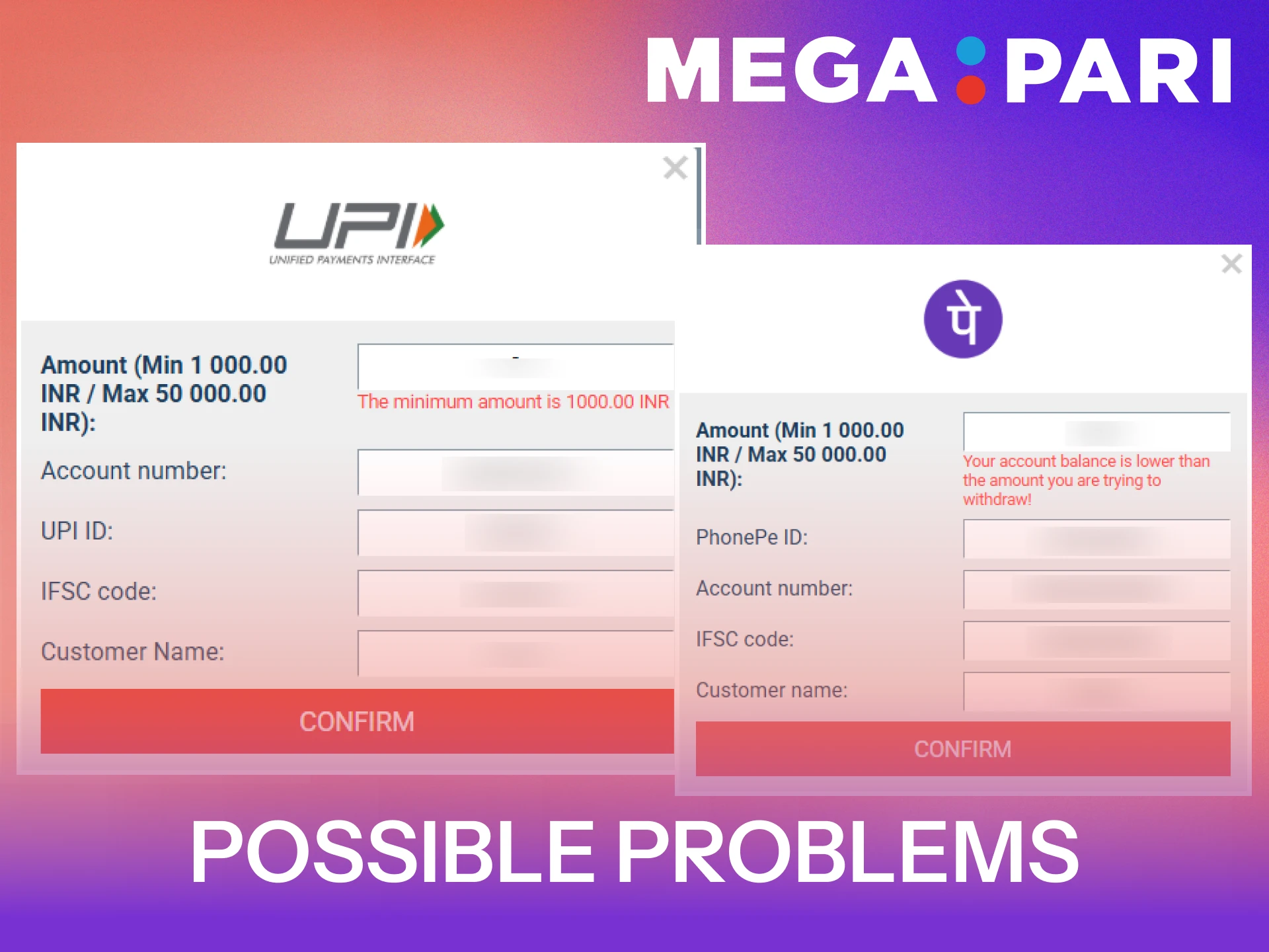 Resolve any MegaPari withdrawal issues to receive your winnings without delay.